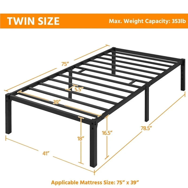 Sommier à lattes en métal Yaheetech