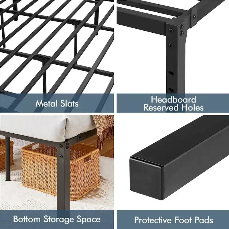 Sommier à lattes en métal Yaheetech