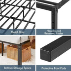 Sommier à lattes en métal Yaheetech