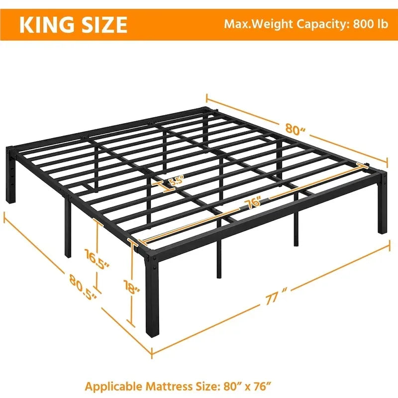 Sommier à lattes en métal Yaheetech