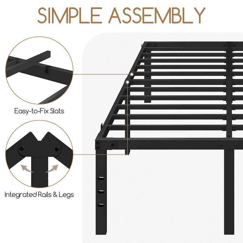 Sommier à lattes en métal Yaheetech