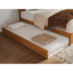 Lit plateforme Andorre avec pied de lit à panneaux et lit gigogne Twin XL