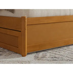 Lit plateforme Andorre avec pied de lit à panneaux et lit gigogne Twin XL