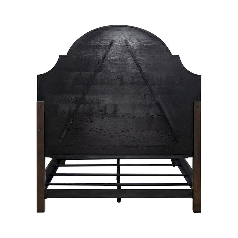 Cadre de lit rembourré marron selle Paradise Valley - Options de taille