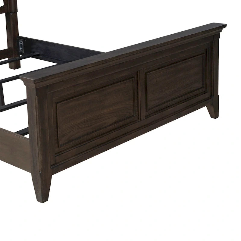 Cadre de lit rembourré marron selle Paradise Valley - Options de taille