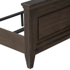 Cadre de lit rembourré marron selle Paradise Valley - Options de taille