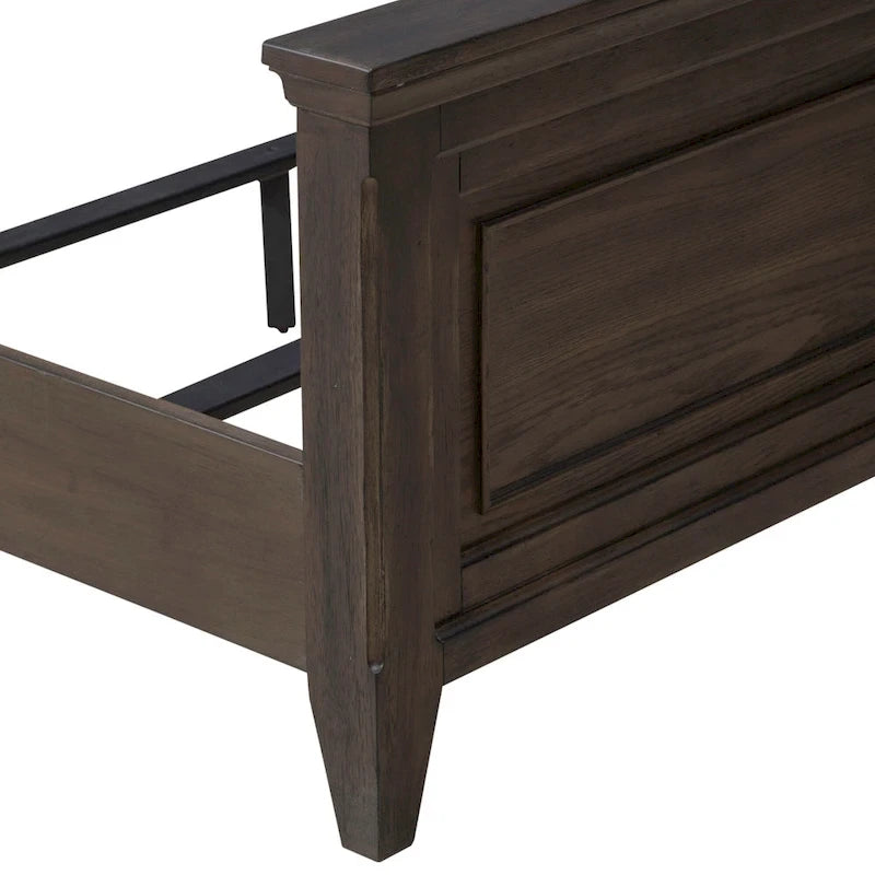 Cadre de lit rembourré marron selle Paradise Valley - Options de taille