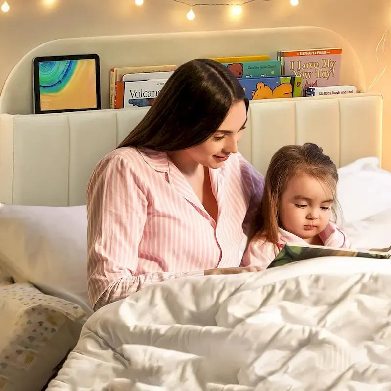 Cadres de lit jumeaux avec sommier à lattes en velours