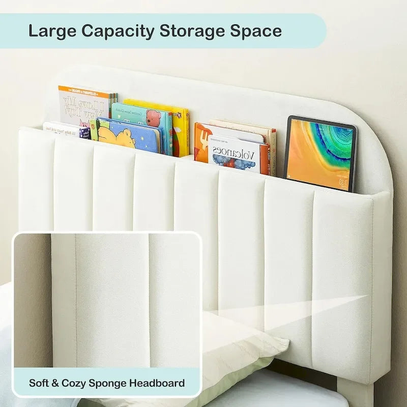 Cadres de lit jumeaux avec sommier à lattes en velours