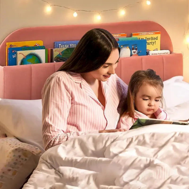 Cadres de lit jumeaux avec sommier à lattes en velours