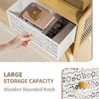 Table de chevet en bois avec pieds en métal, ensemble de 2