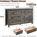 Meuble TV style ferme à 7 tiroirs, commode, organisateur de commode