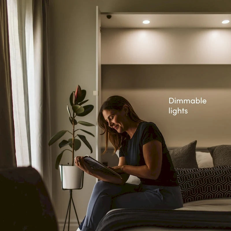 Lit escamotable Bestar Avalon finition brillante pour espaces multifonctionnels