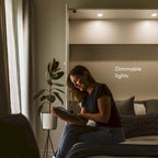 Lit escamotable Bestar Avalon finition brillante pour espaces multifonctionnels