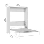 Lit escamotable Bestar Avalon finition brillante pour espaces multifonctionnels