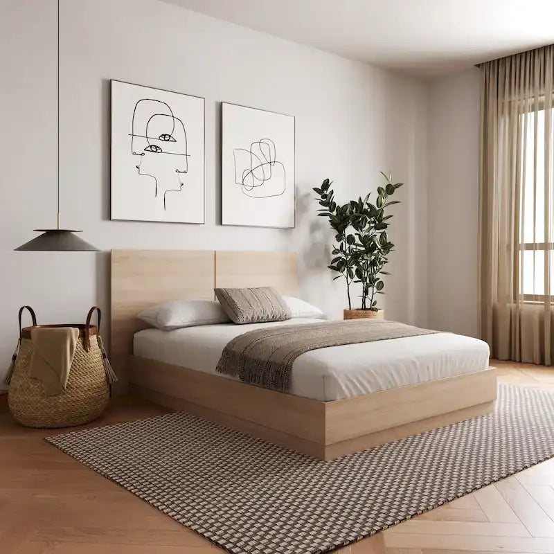 Lit plateforme Milano avec tête de lit