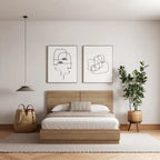 Lit plateforme Milano avec tête de lit