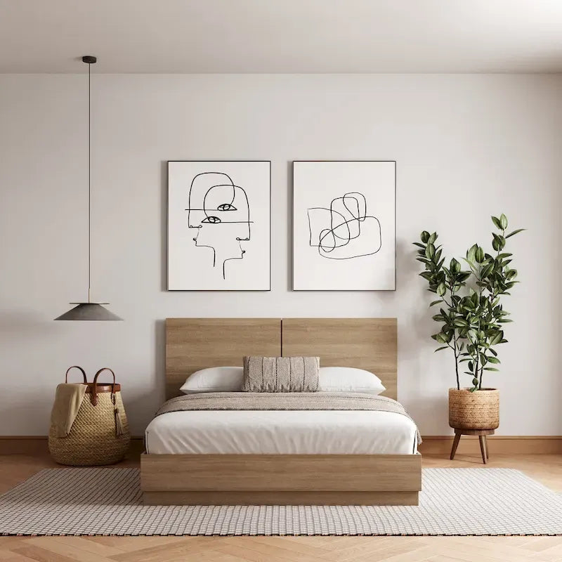 Lit plateforme Milano avec tête de lit