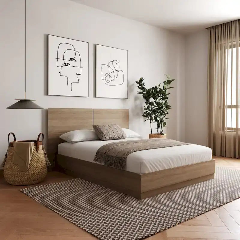 Lit plateforme Milano avec tête de lit