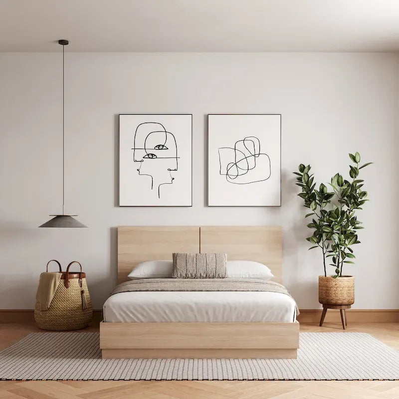 Lit plateforme Milano avec tête de lit