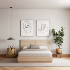 Lit plateforme Milano avec tête de lit