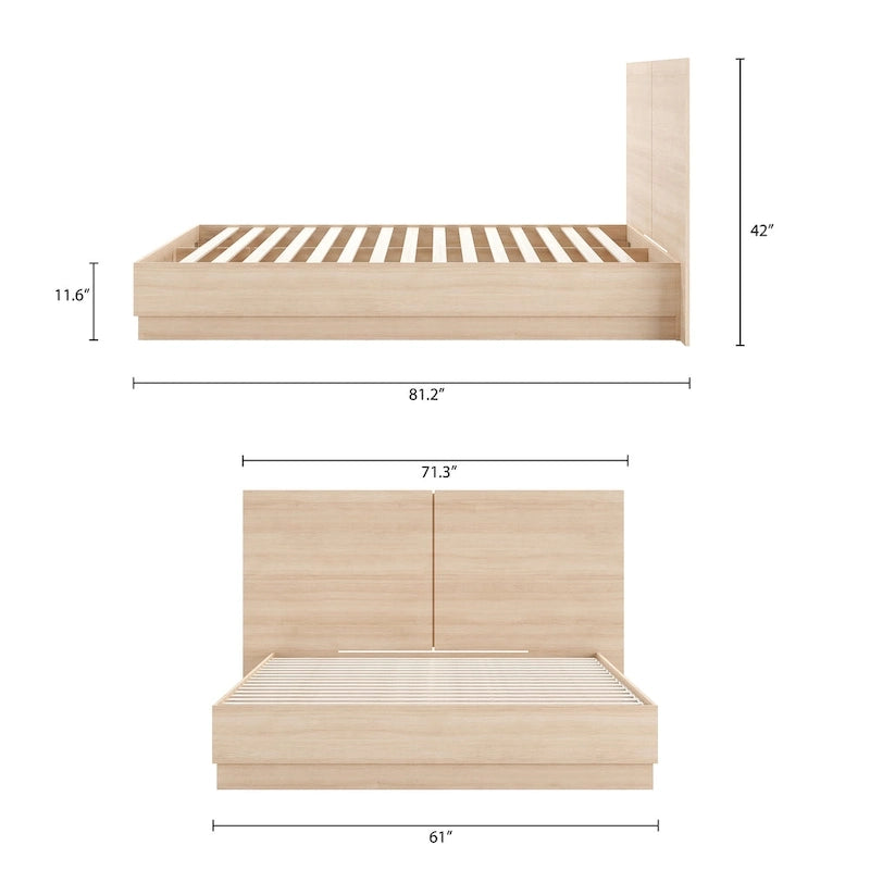 Lit plateforme Milano avec tête de lit