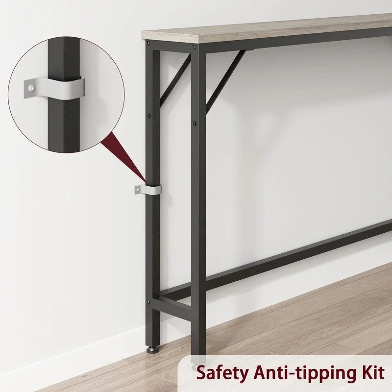 Table basse étroite à un seul niveau