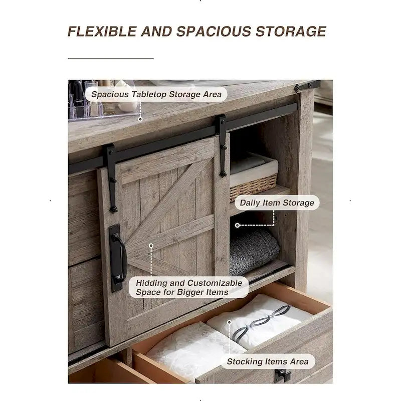 Commode de style campagnard, commode à tiroirs, meuble TV avec commode, commode de rangement