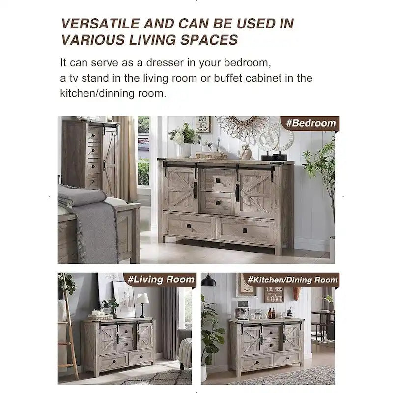 Commode de style campagnard, commode à tiroirs, meuble TV avec commode, commode de rangement