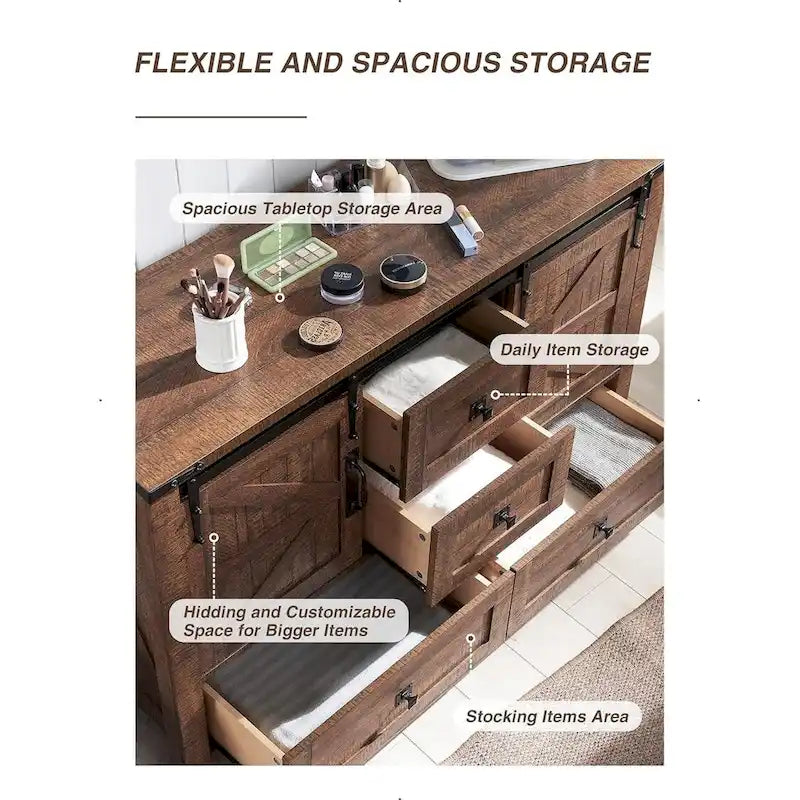 Commode de style campagnard, commode à tiroirs, meuble TV avec commode, commode de rangement