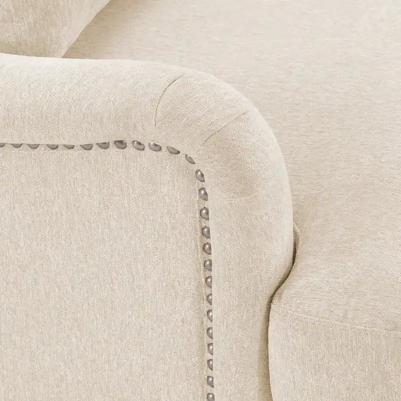 Fauteuil d'appoint moderne avec accoudoirs, structure en bois massif et coussin lombaire, pour salon