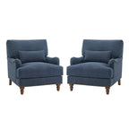 Fauteuil d'appoint moderne avec accoudoirs, structure en bois massif et coussin lombaire, pour salon