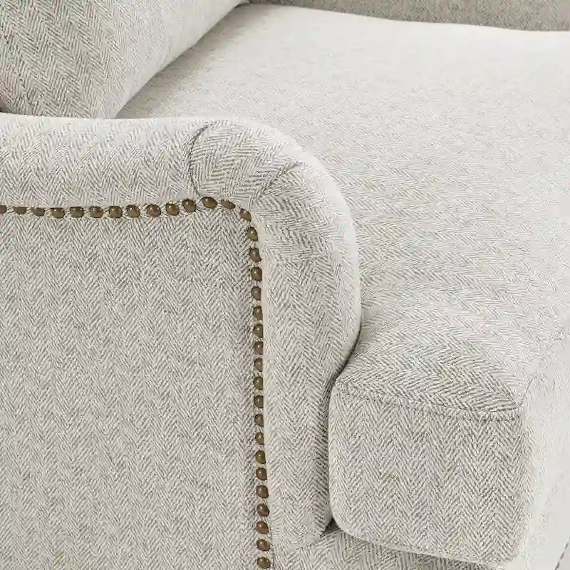 Fauteuil d'appoint moderne avec accoudoirs, structure en bois massif et coussin lombaire, pour salon