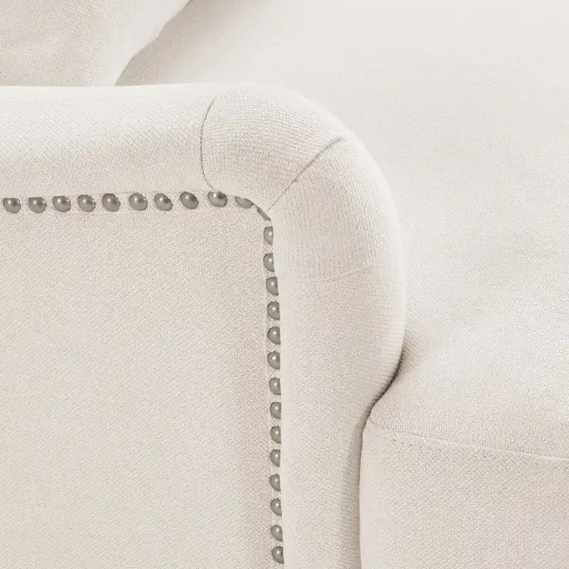 Fauteuil d'appoint moderne avec accoudoirs, structure en bois massif et coussin lombaire, pour salon