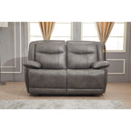 Ensemble de salon inclinable 2 pièces en cuir reconstitué Betsy Furniture, canapé et causeuse