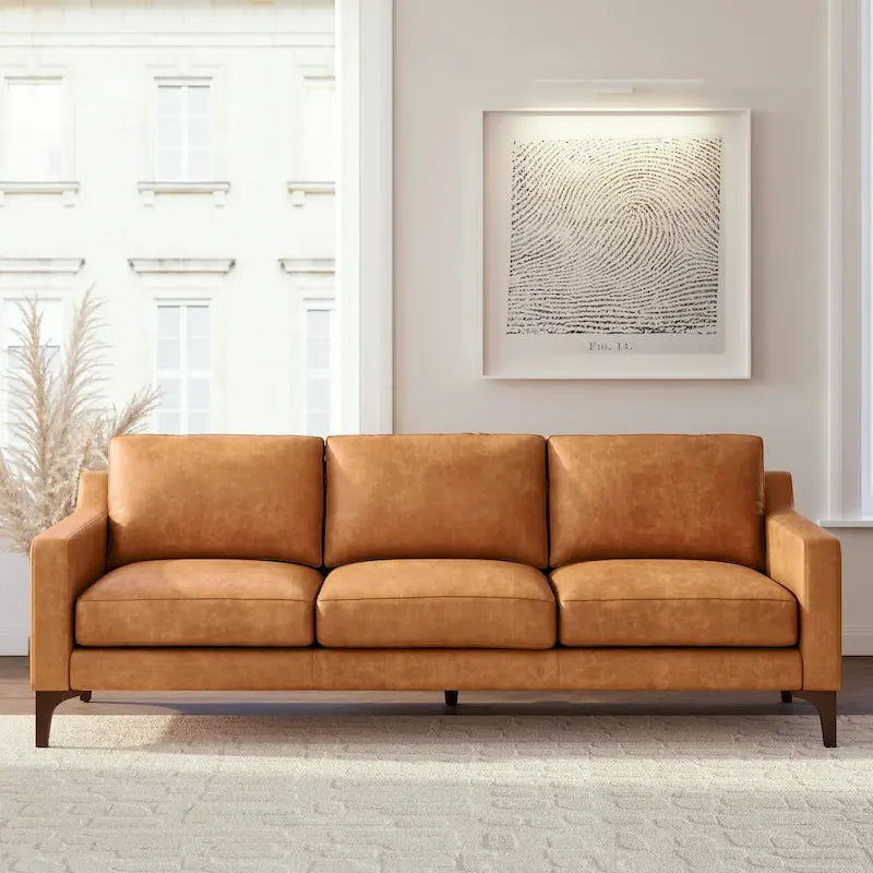 Poly & Bark Sorrento Sofa - Full Grain Genuine Italian Leather