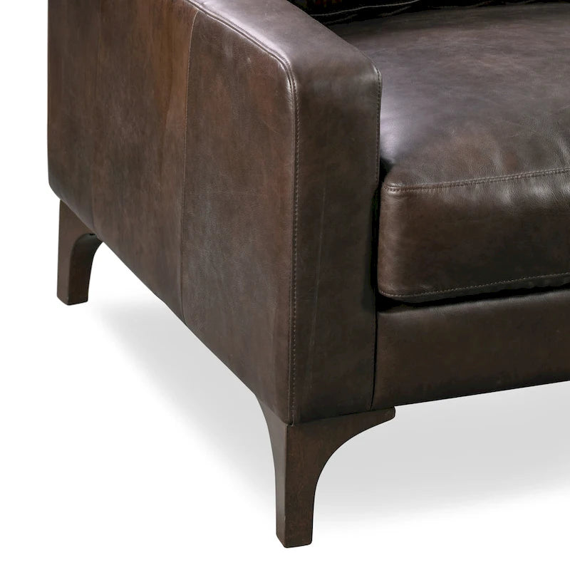 Canapé Sorrento de Poly &amp; Bark - Cuir italien pleine fleur véritable