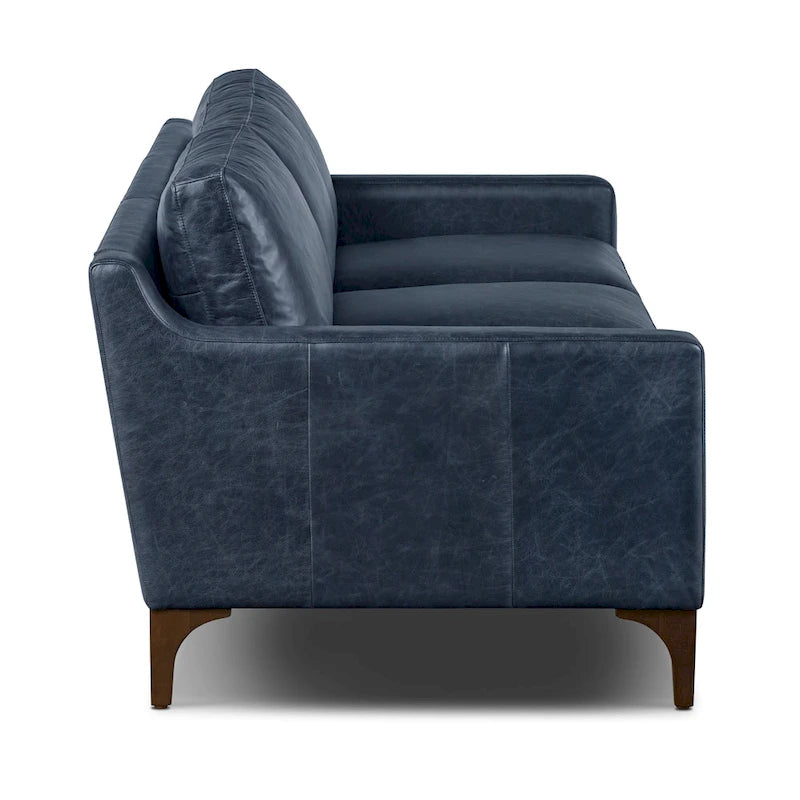 Canapé Sorrento de Poly &amp; Bark - Cuir italien pleine fleur véritable