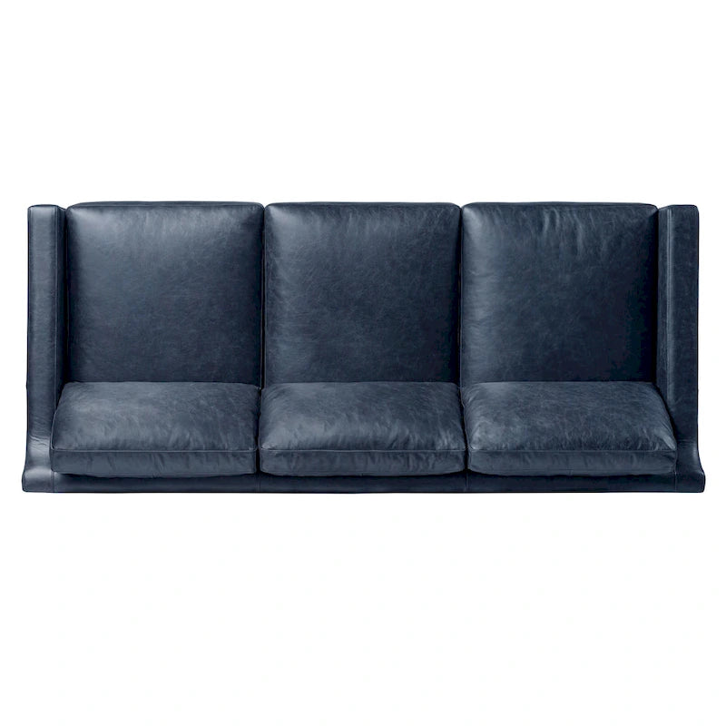 Canapé Sorrento de Poly &amp; Bark - Cuir italien pleine fleur véritable