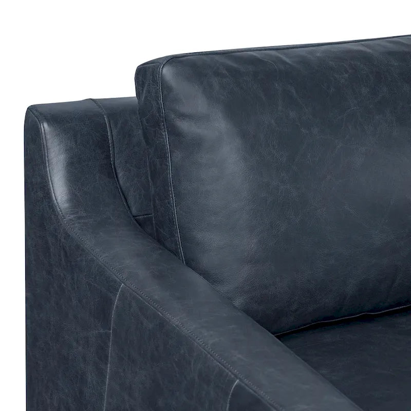 Canapé Sorrento de Poly &amp; Bark - Cuir italien pleine fleur véritable