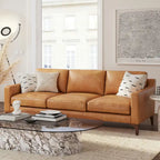 Canapé Sorrento de Poly &amp; Bark - Cuir italien pleine fleur véritable