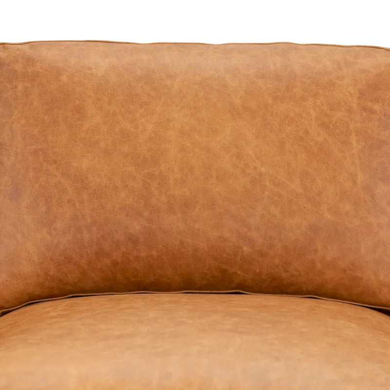 Canapé Sorrento de Poly &amp; Bark - Cuir italien pleine fleur véritable