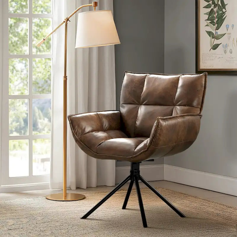 Fauteuil pivotant moderne en similicuir pour bureau à domicile