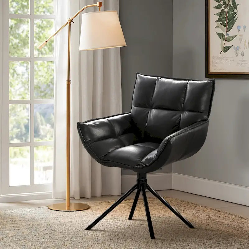 Fauteuil pivotant moderne en similicuir pour bureau à domicile
