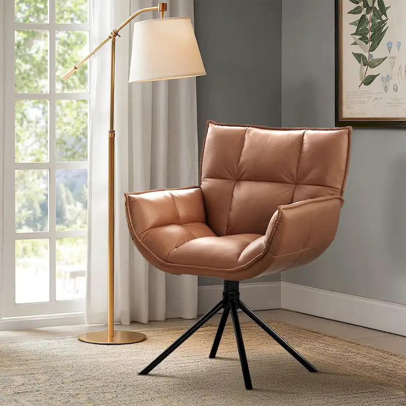Fauteuil pivotant moderne en similicuir pour bureau à domicile