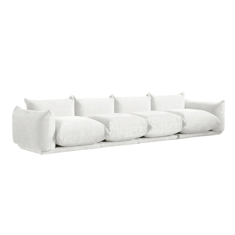 Canapé d'angle en forme de U 130 cm, canapé d'angle modulable minimaliste en chenille 6 places avec méridienne réversible et pouf