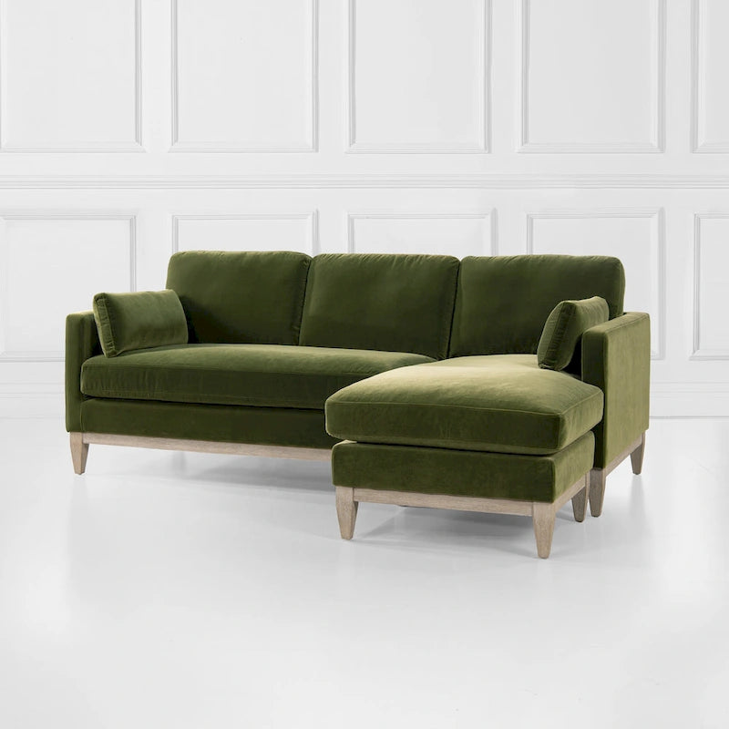 Canapé d'angle réversible en velours Knox 89 Performance