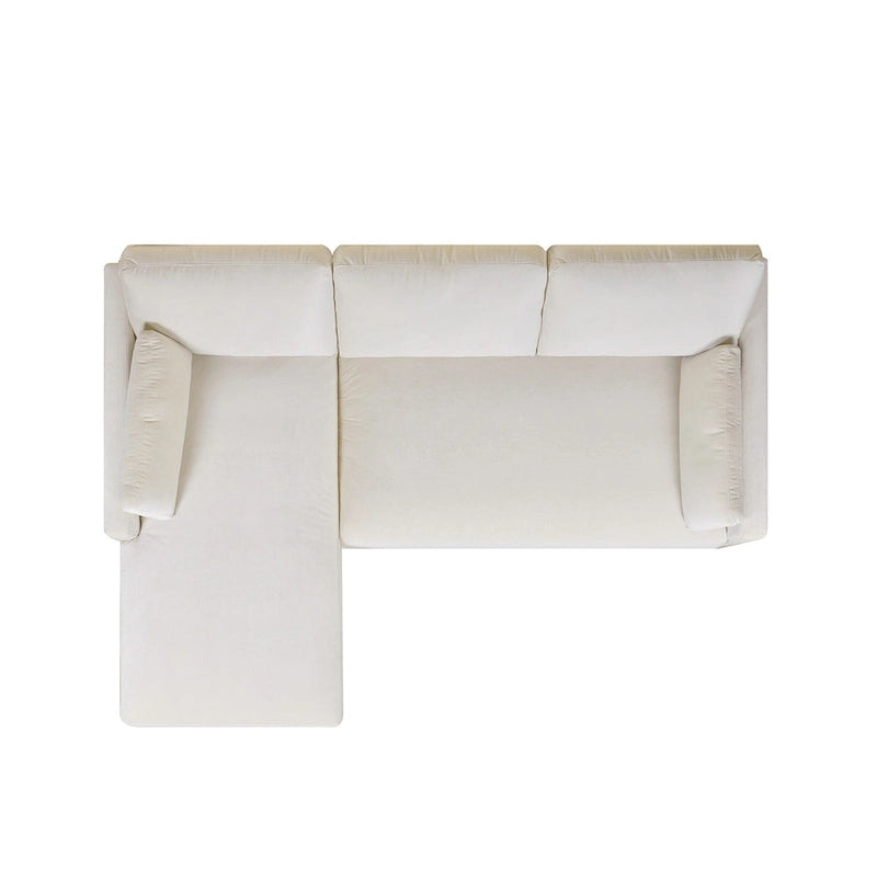 Canapé d'angle réversible en velours Knox 89 Performance