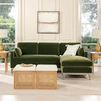 Canapé d'angle réversible en velours Knox 89 Performance