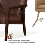 Fauteuil d'appoint moderne Yaheetech en similicuir